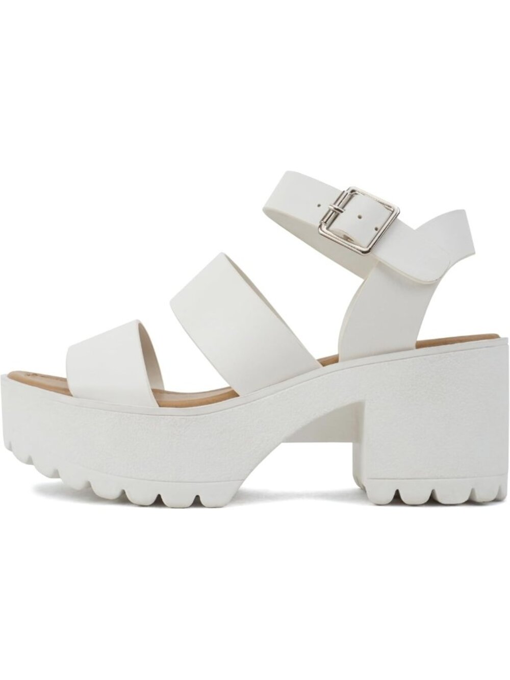 Stylish Open Toe Two-Band Block Heel Sandals with Adjustable Ankle Strap